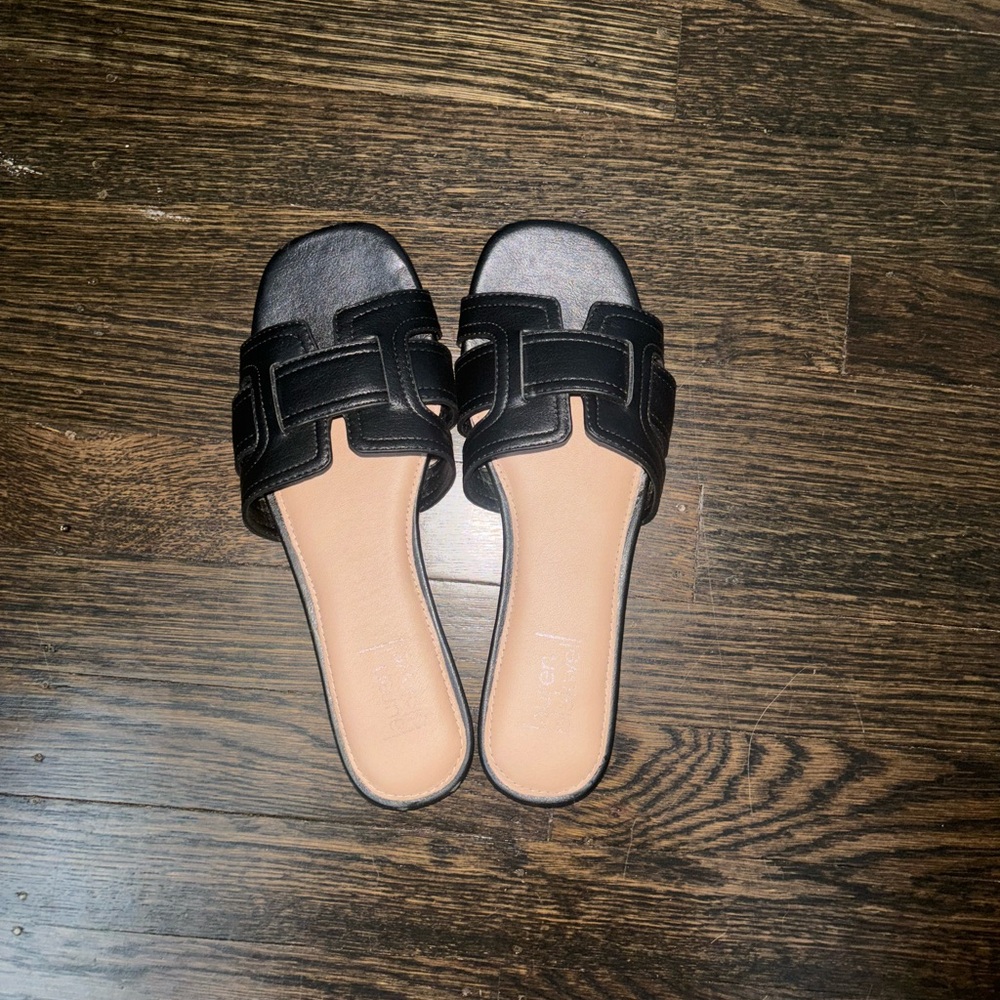 Elegant Black Slide Sandals